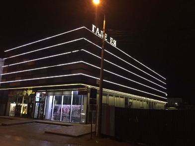 Светодиодная подсветка фасада, архитектурное освещение здания